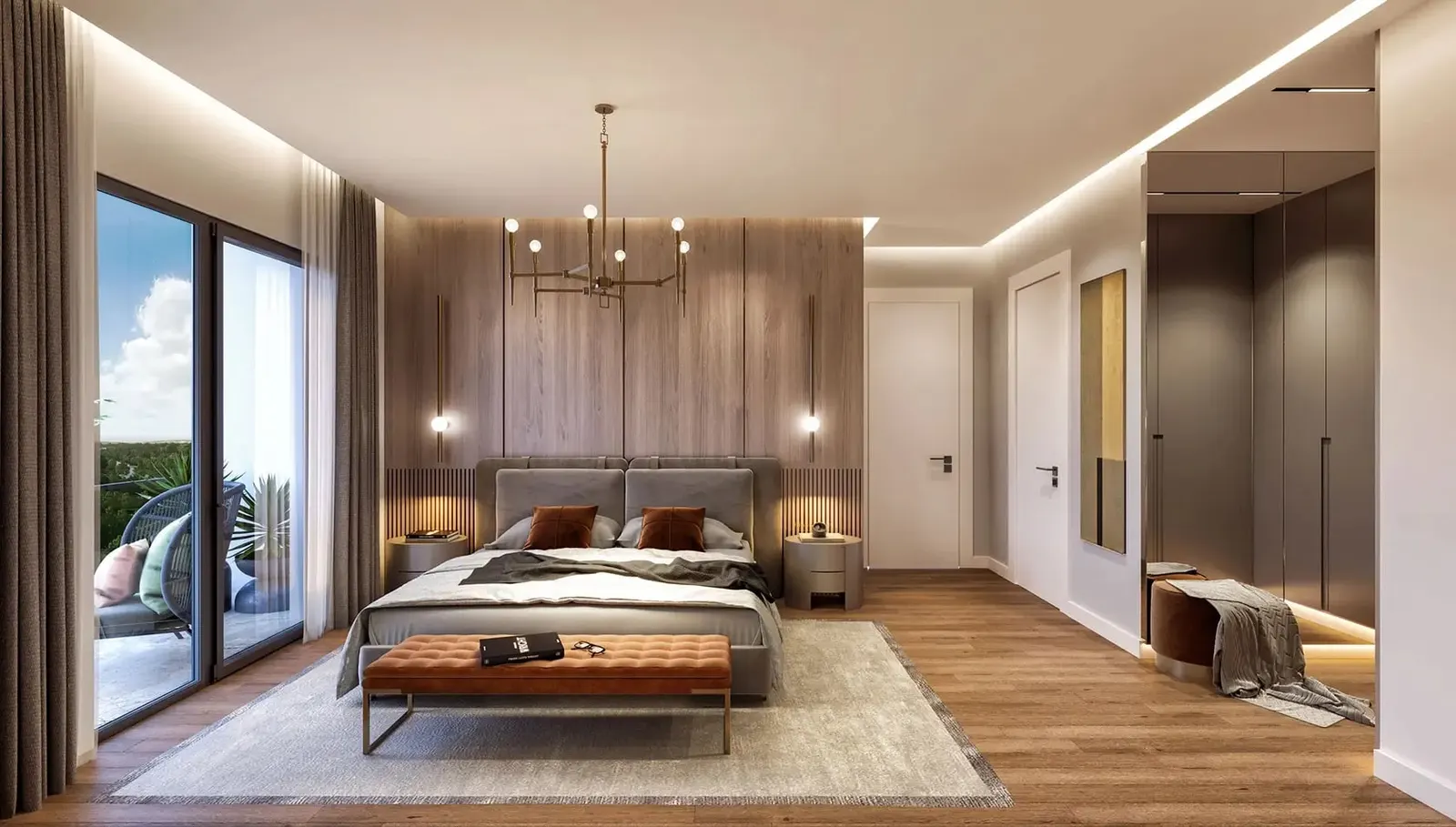 Bedroom in a Luxera Bahce Port apartment