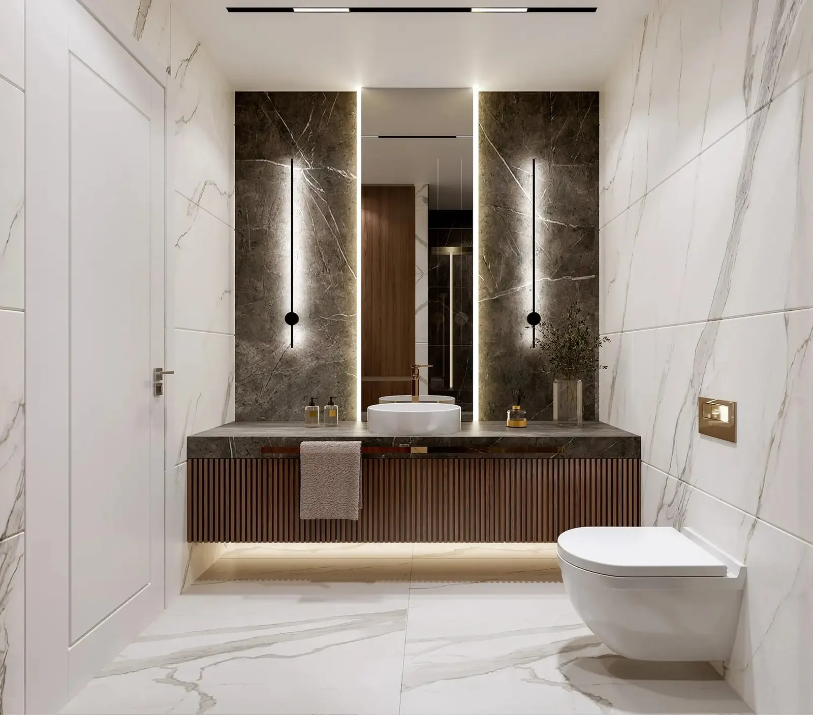 Bathroom in a Luxera Bahce Port apartment