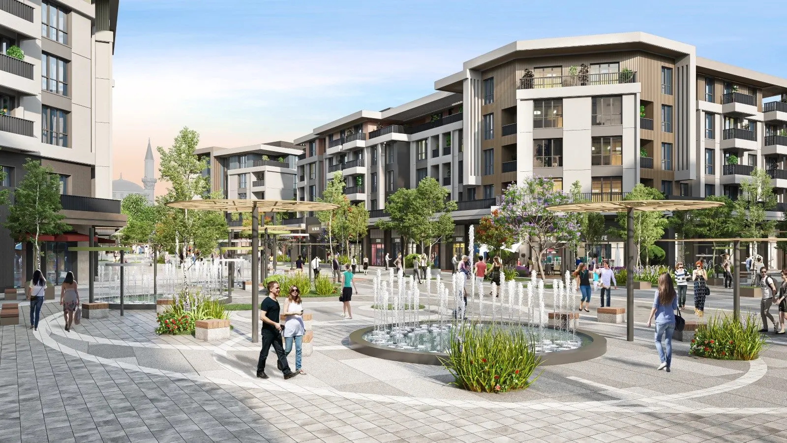 Fountain square at Major Golyaka