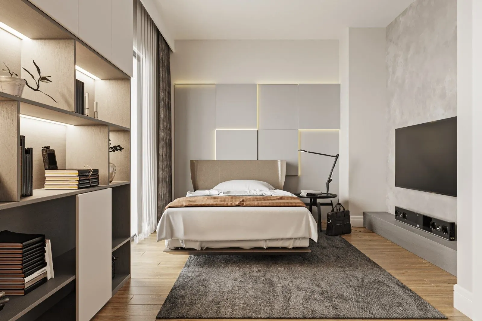 Bedroom of a Major Golyaka apartment