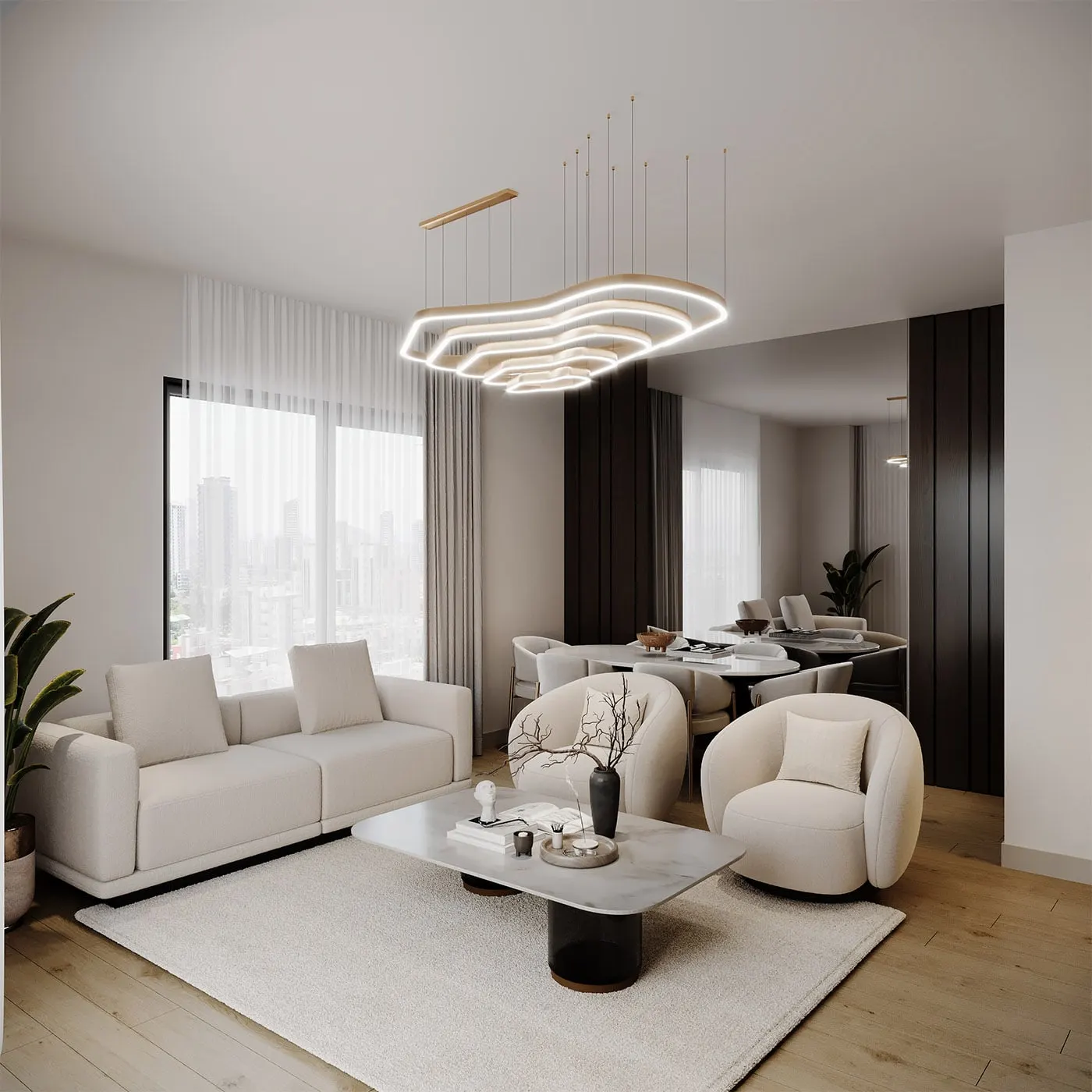 Living room in a Mavera Warda apartment