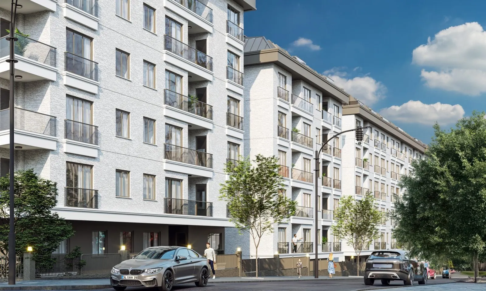 Street view of the Meda Modern Park blocks