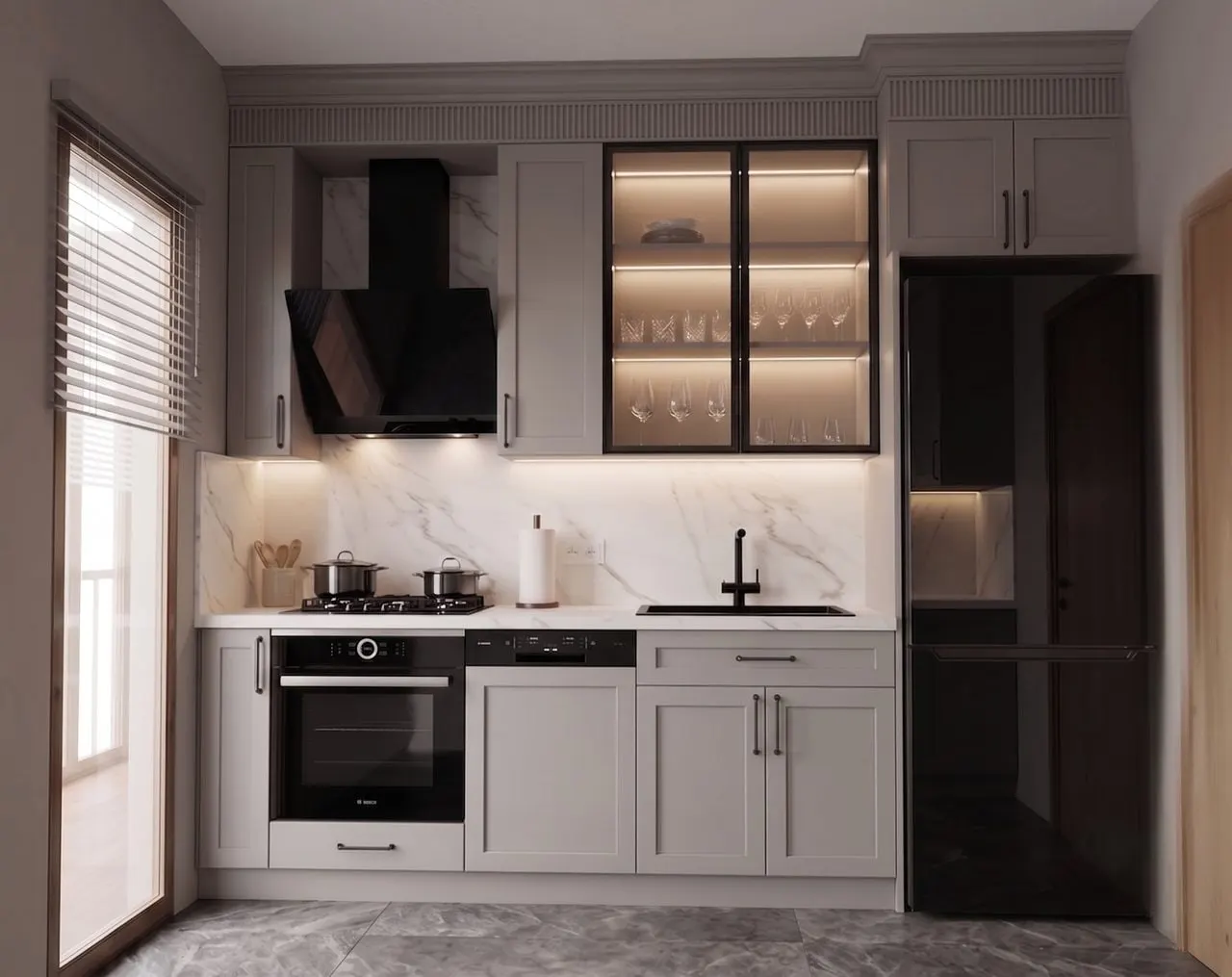 Kitchen in a Meda Modern Park apartment