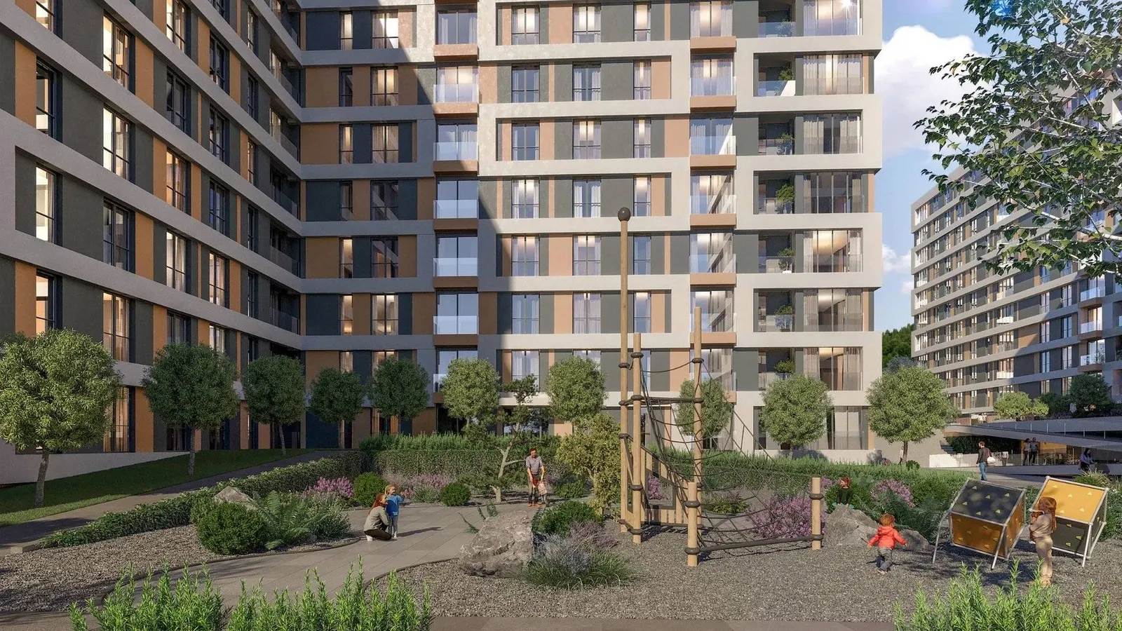 Playground between the Metro 24 Basaksehir blocks