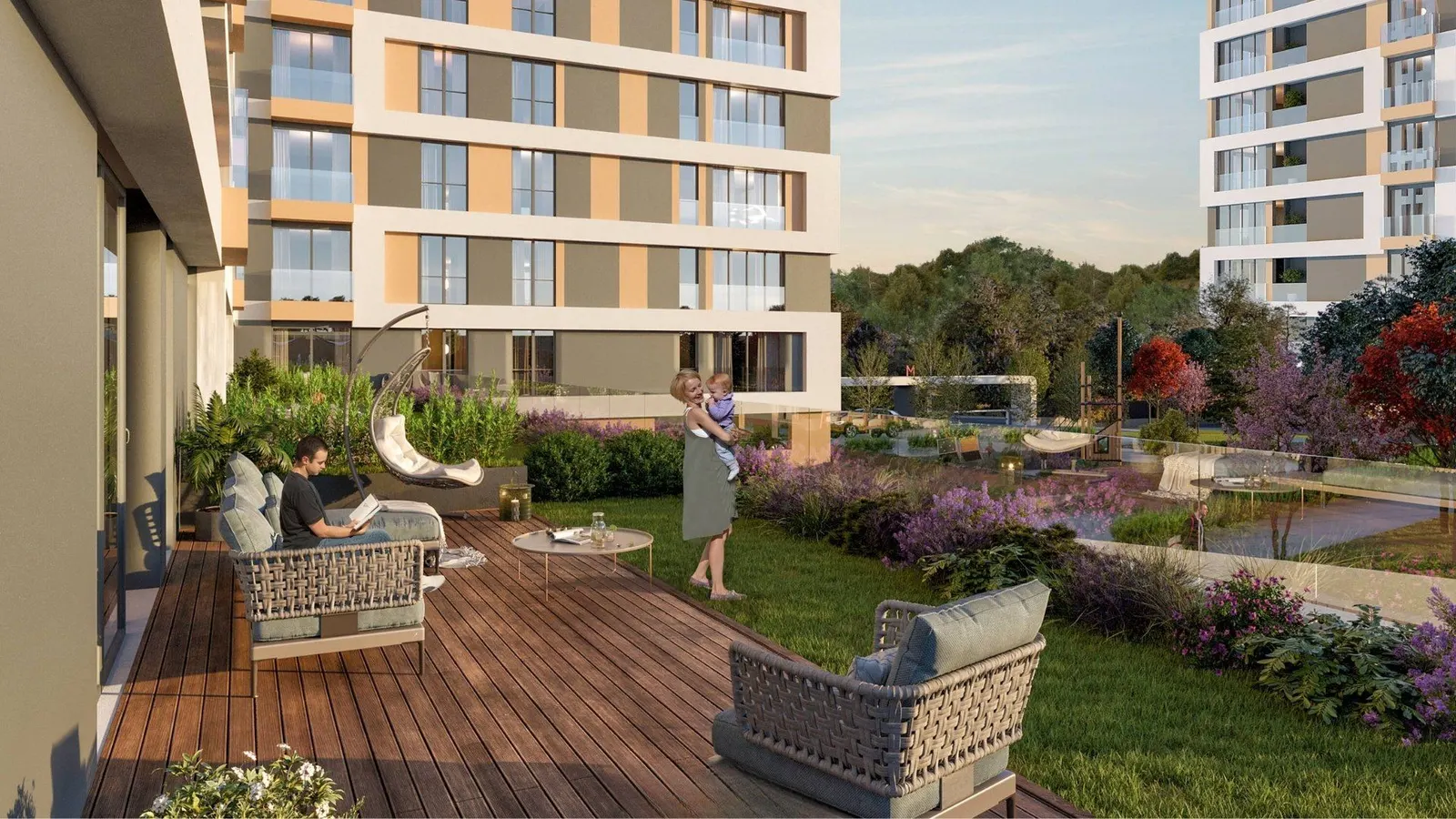 Garden terrace at Metro 24 Basaksehir