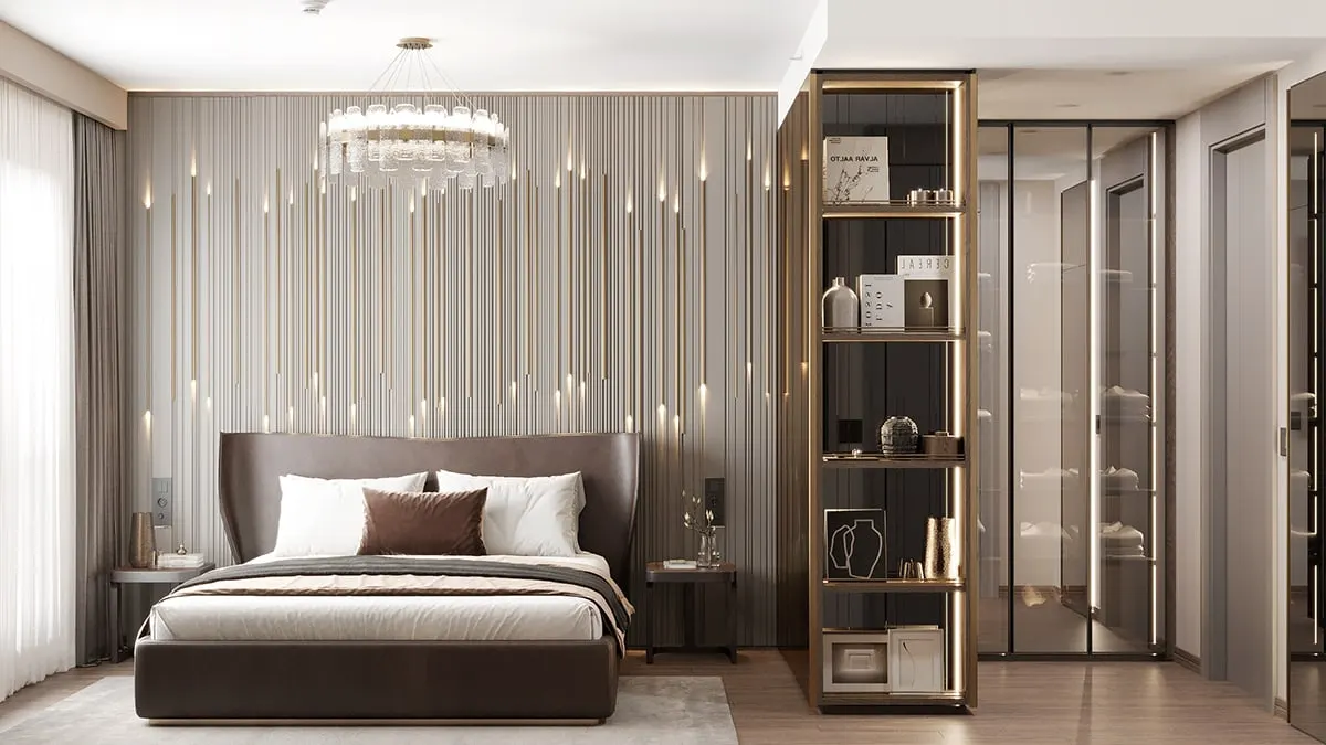 Bedroom in a Natura Ferce apartment
