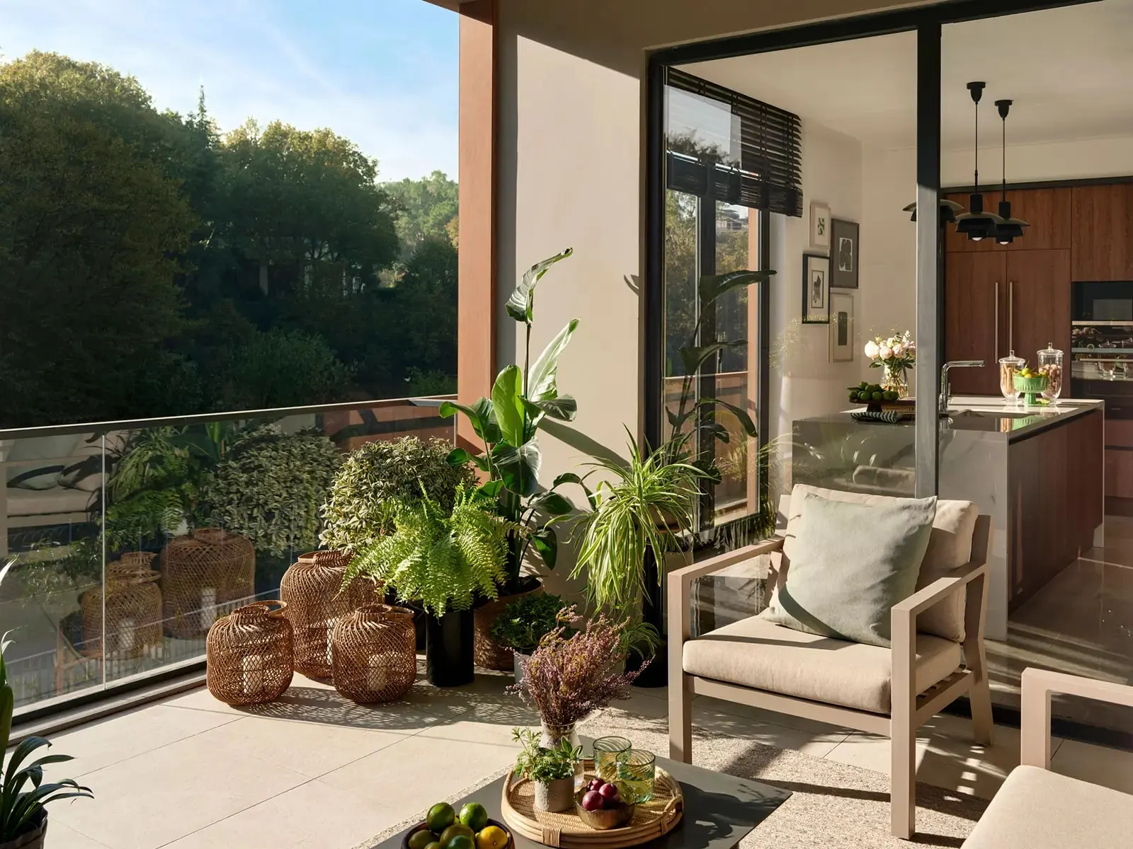 Terrace of a Naturalist Verde home