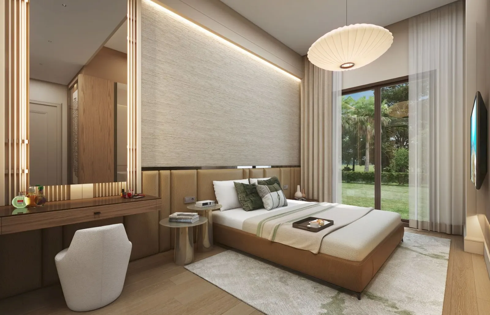 Bedroom in a Nevbahar Kemer Evleri home