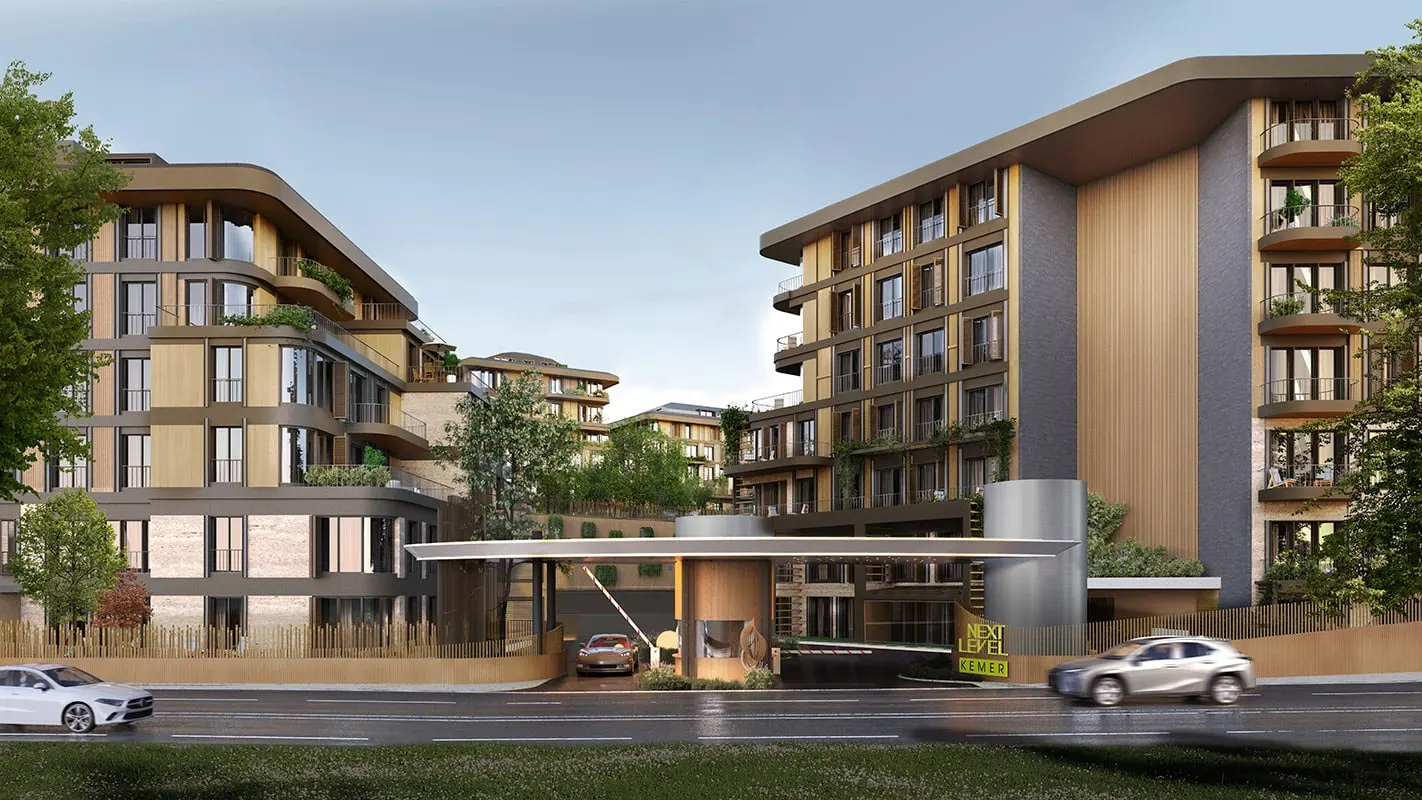 Entrance and street side of Next Level Kemer