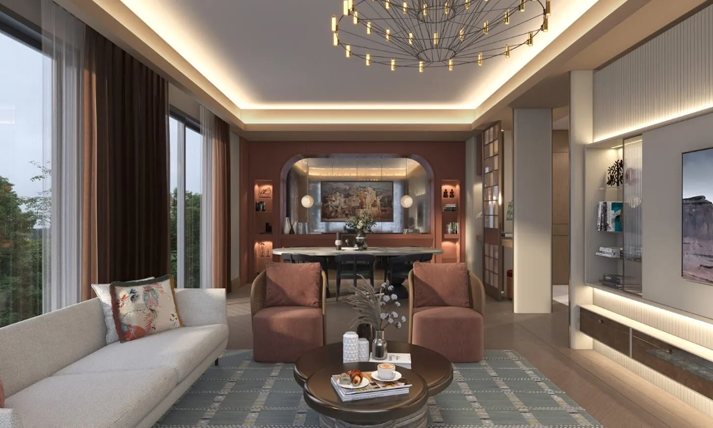 Living room in a Next Level Kemer apartment