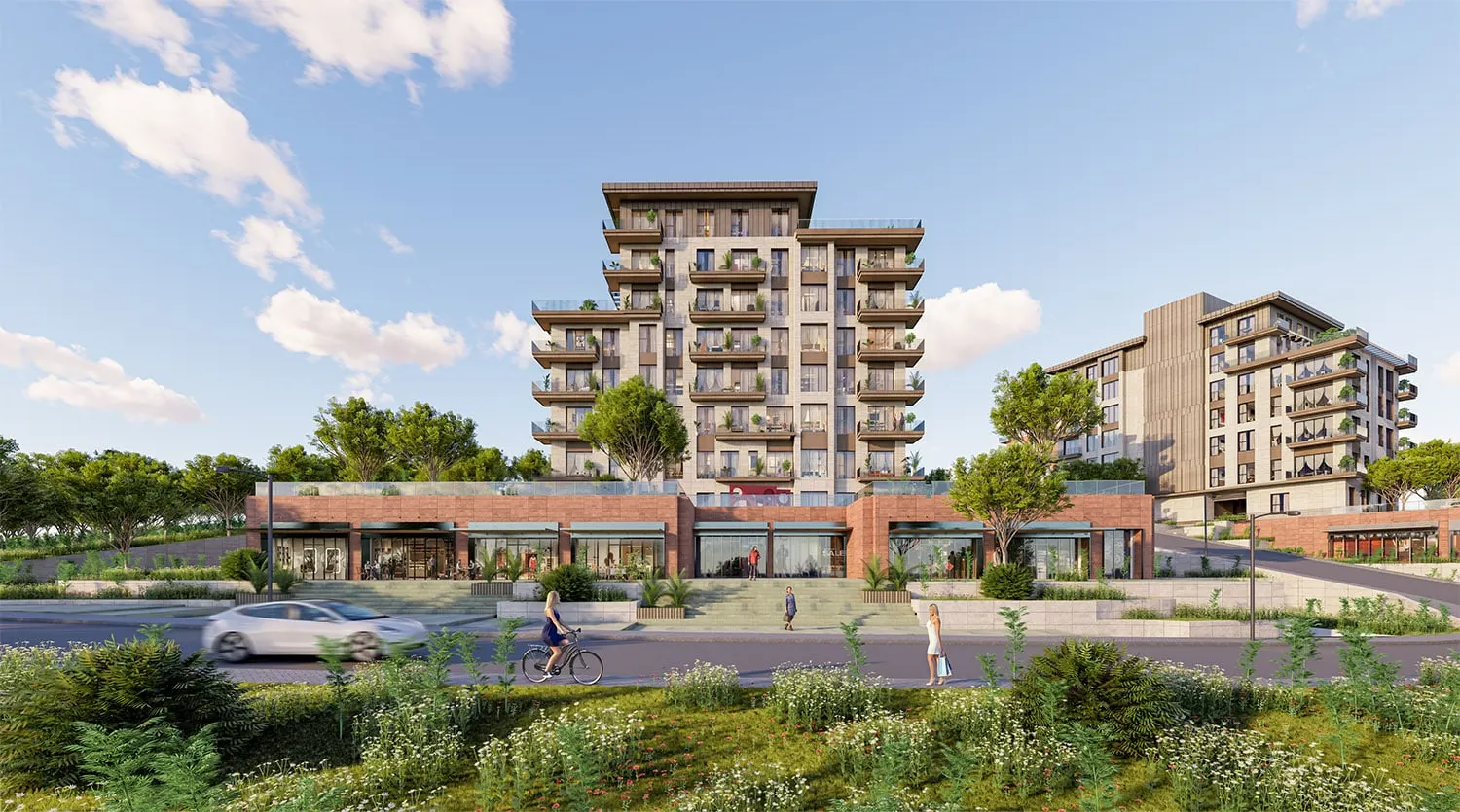 Nuve Basaksehir block seen across the road