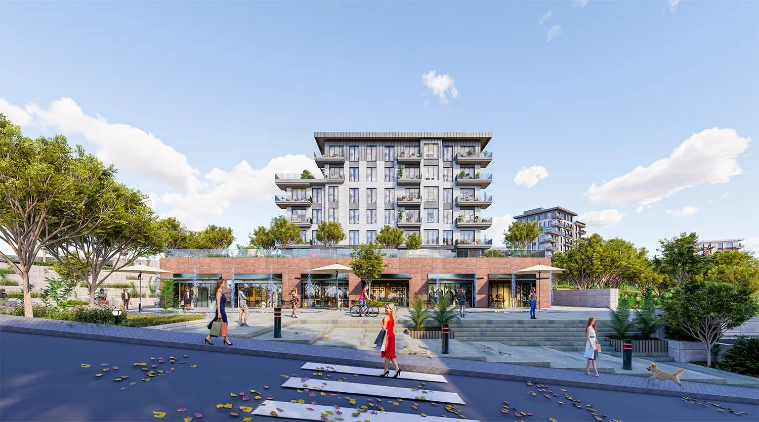 Nuve Basaksehir block seen from the crossing
