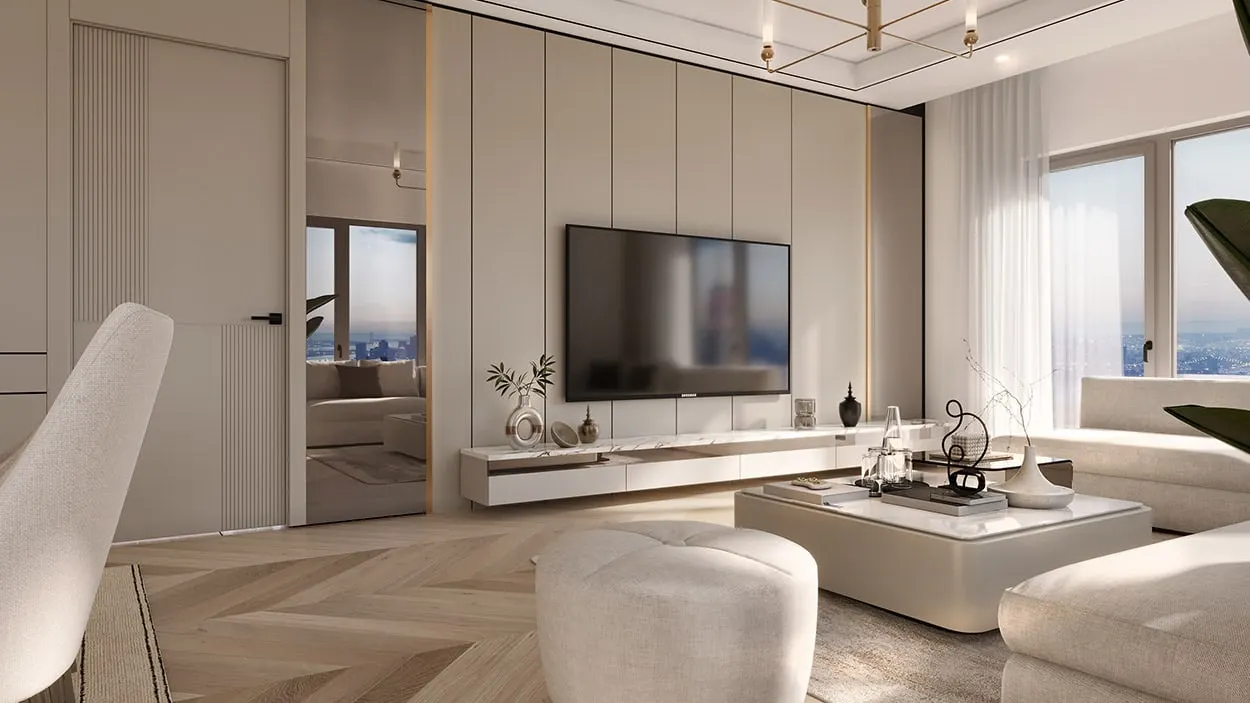 Living room in a Nuve Basaksehir apartment