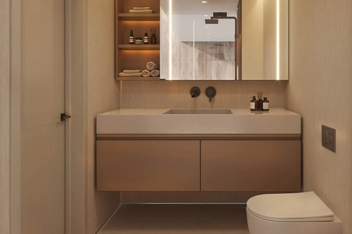 Bathroom in a Nuve Basaksehir apartment