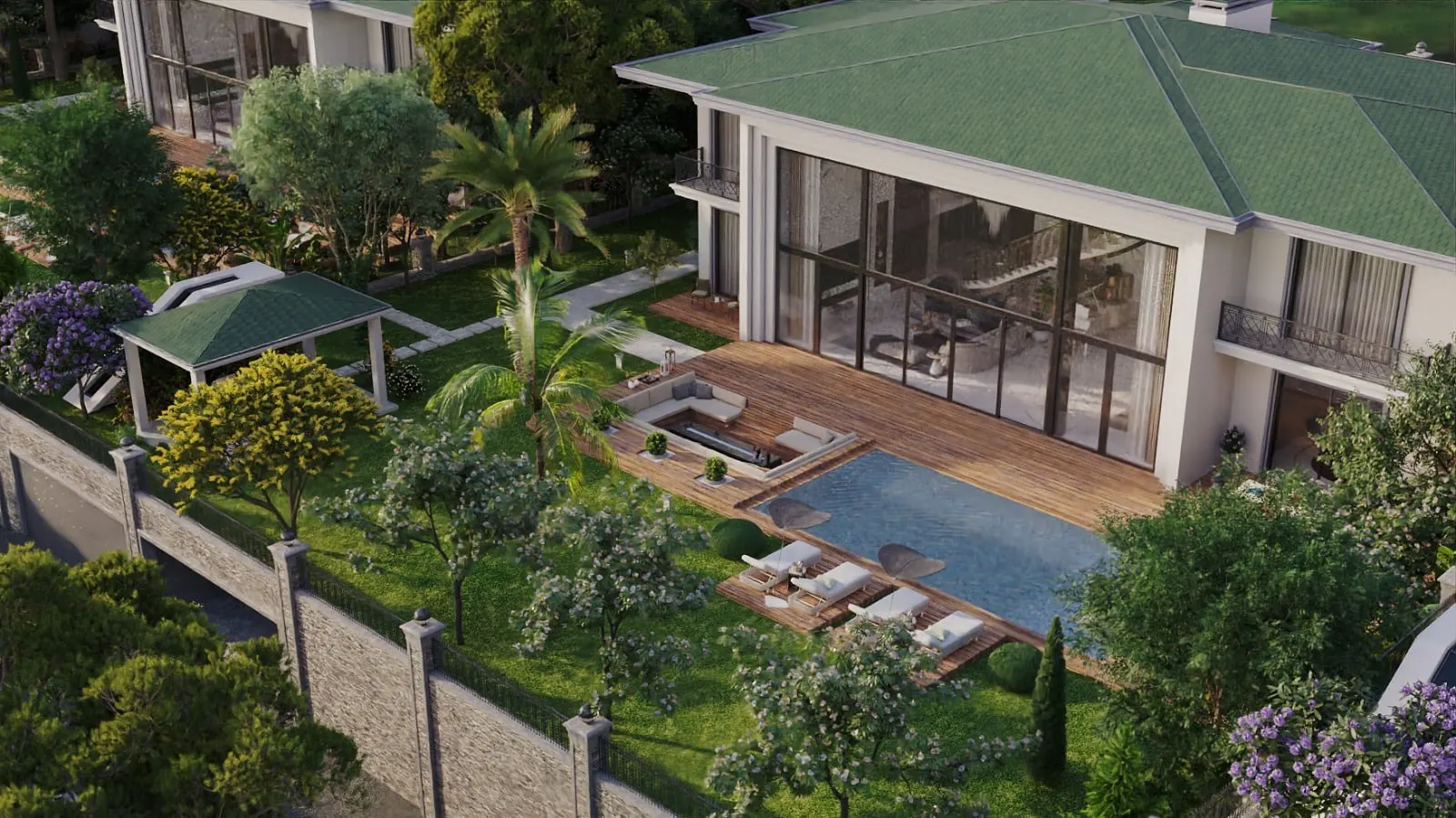 Konak and garden with pool at Onay Buyuk Konaklar