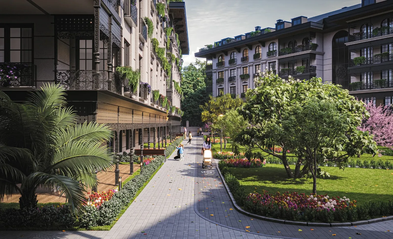 Path between the blocks at Palace Istanbul Beylerbeyi