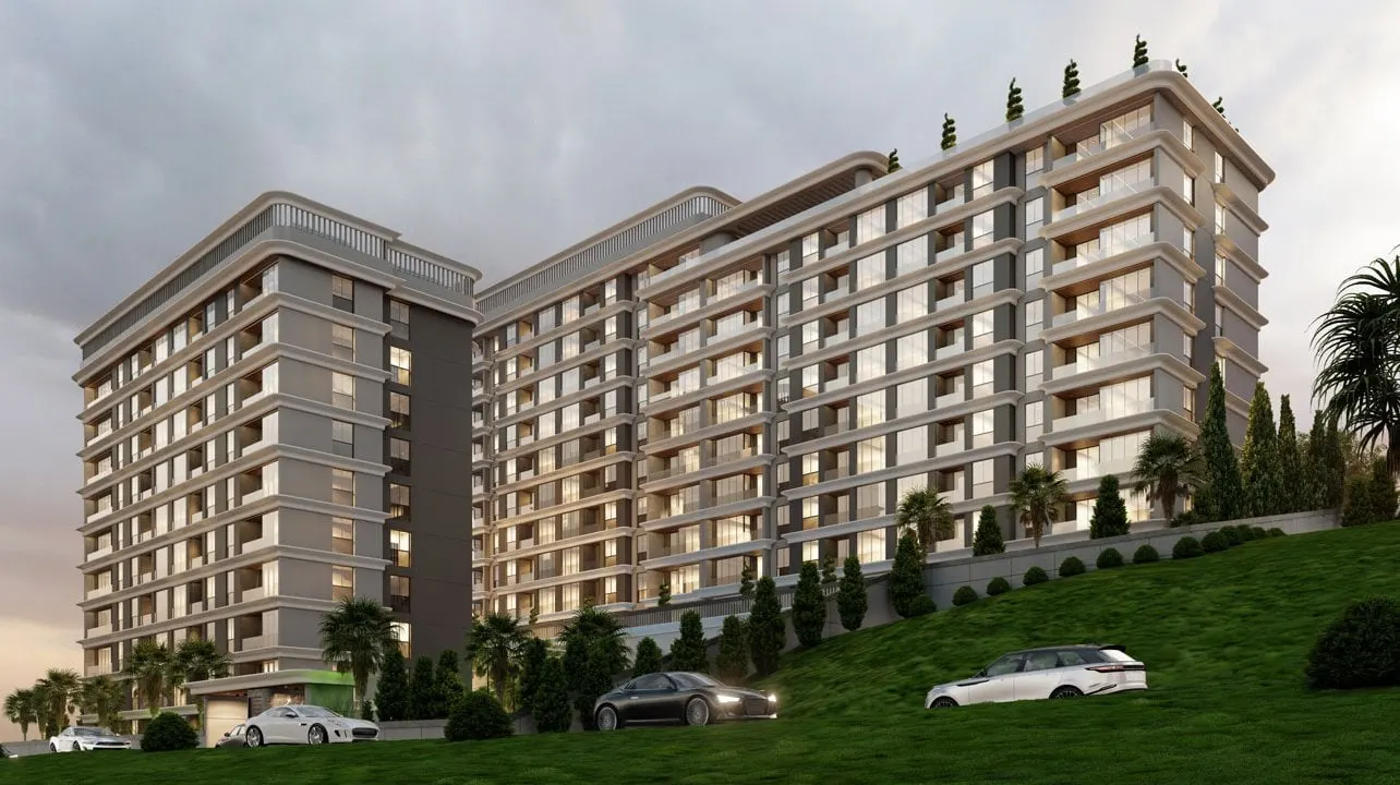 Panaroma Altinoluk blocks on the hillside