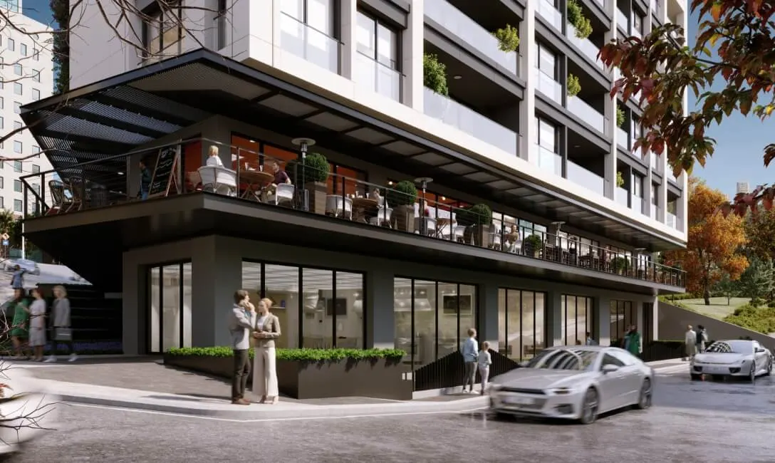 Shops on the ground floor of Polat Akatlar