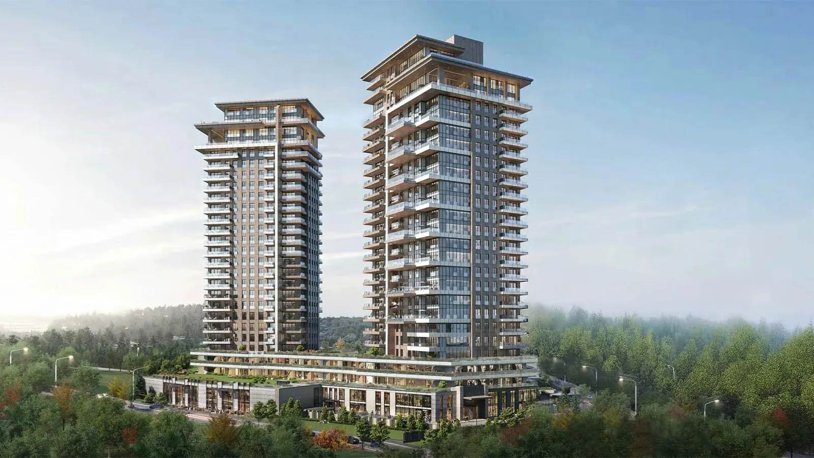 Prime Tower Maslak towers seen from the front