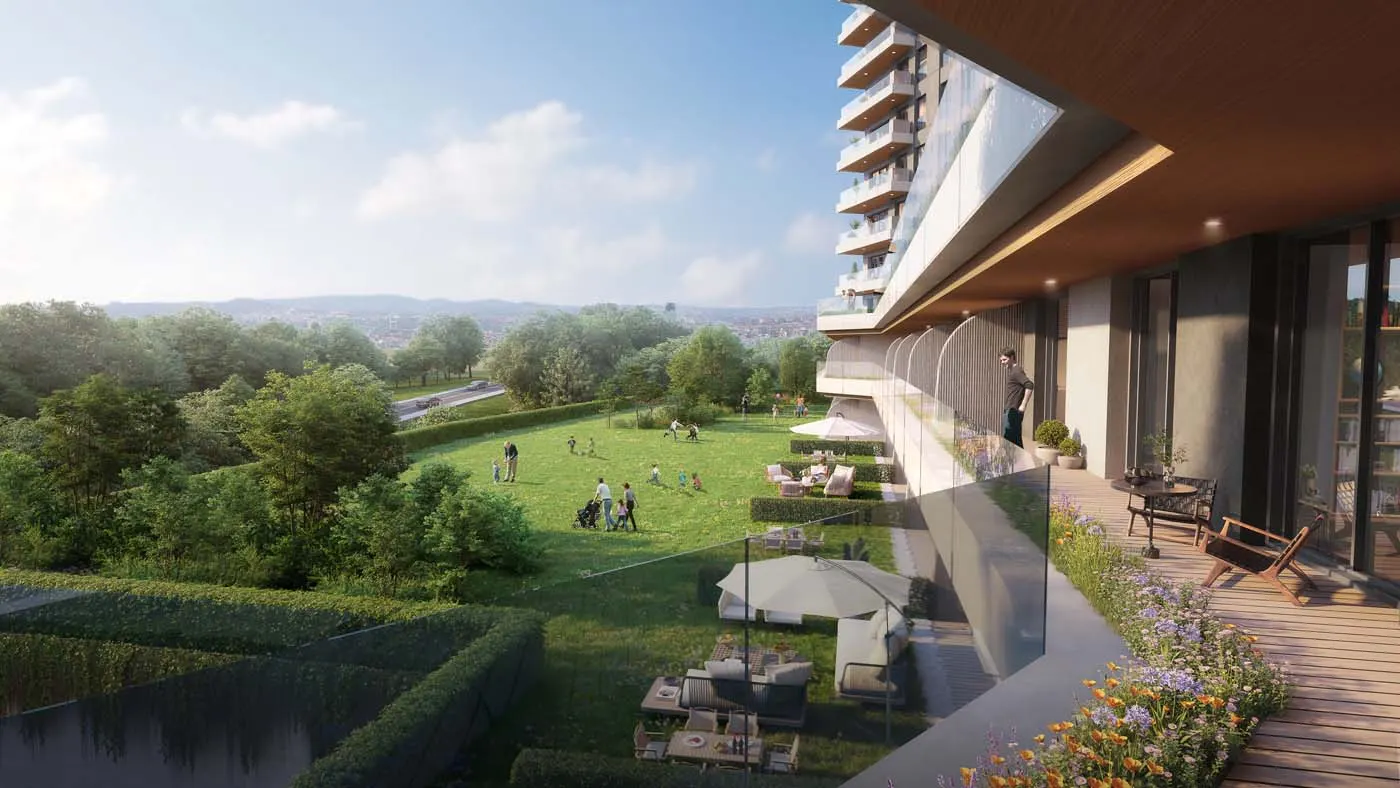 Garden terrace at Prime Tower Maslak
