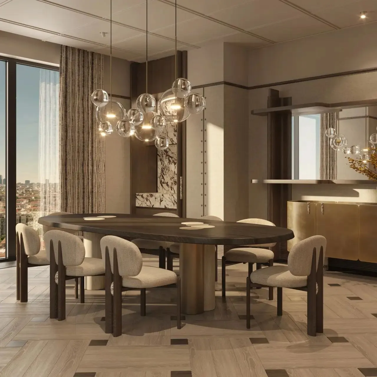 Dining area in a Seba Center Residences apartment