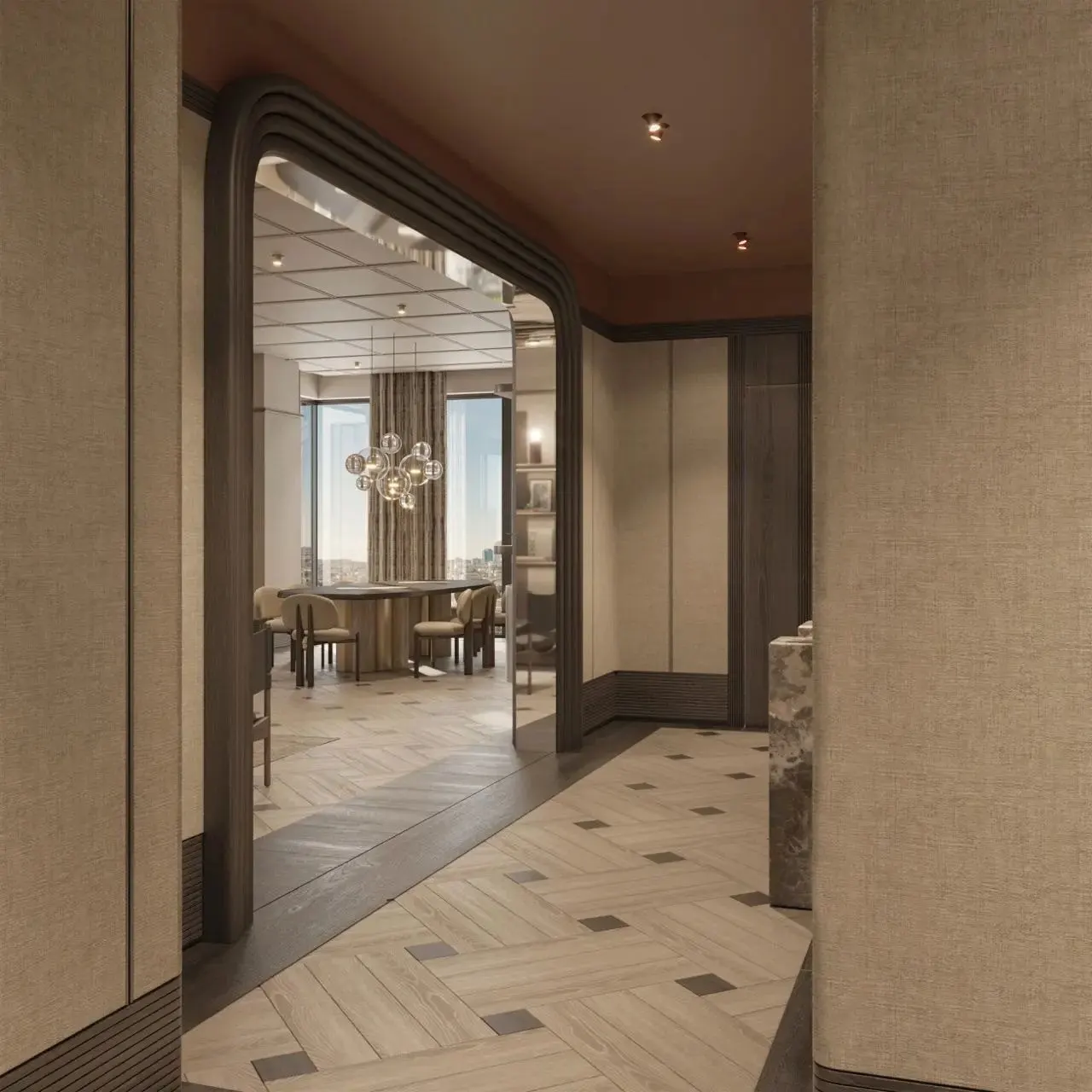 Entrance hall in a Seba Center Residences apartment