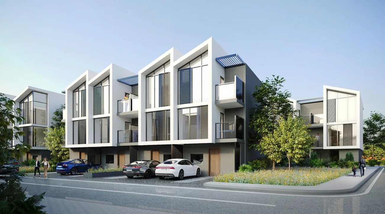 Sylvana Istanbul townhouses with parking in front