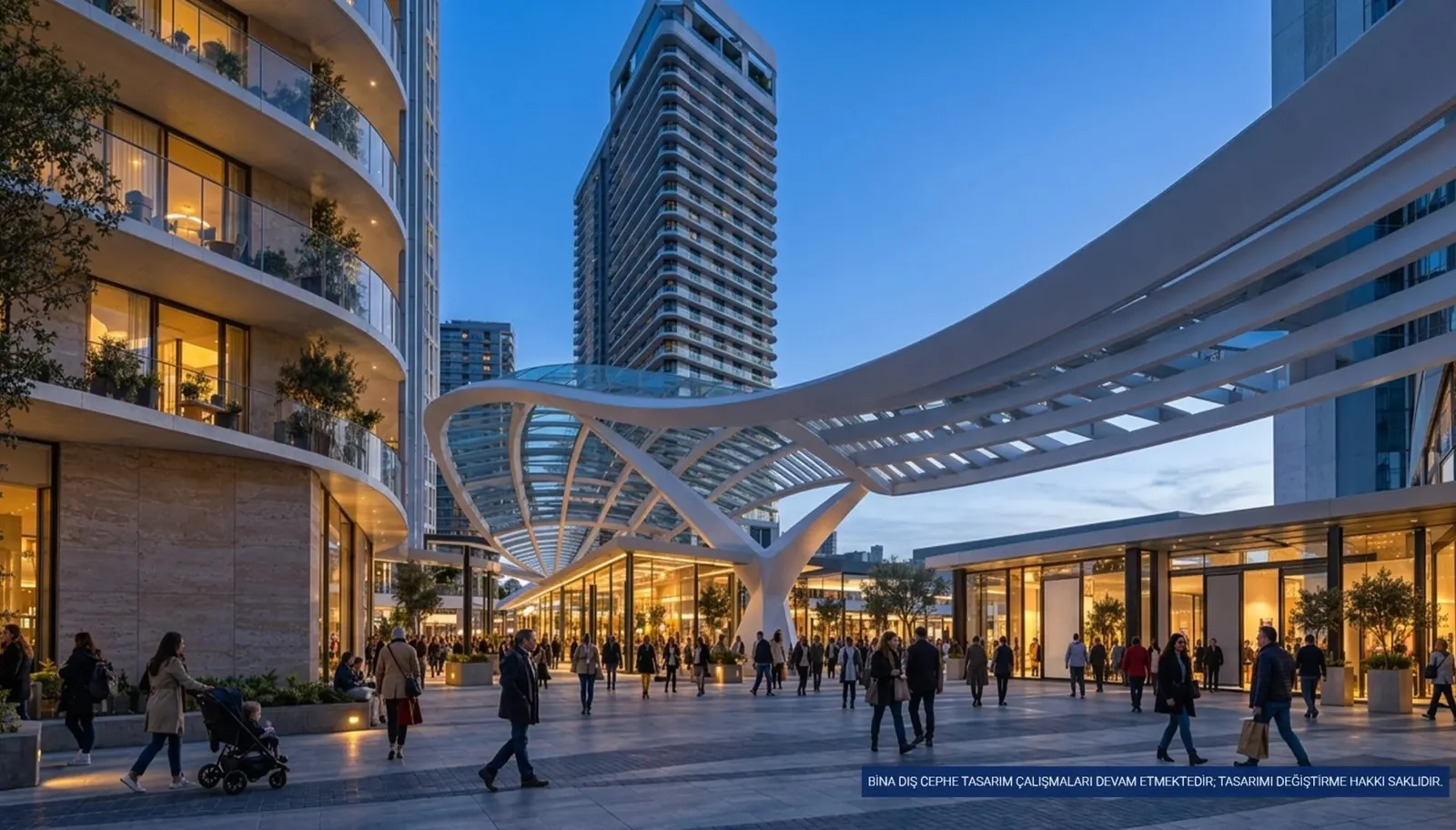Covered shopping street at Tasyapi Sisli