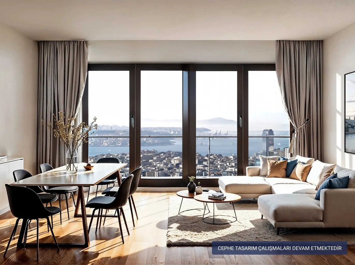 Living room of a Tasyapi Sisli apartment