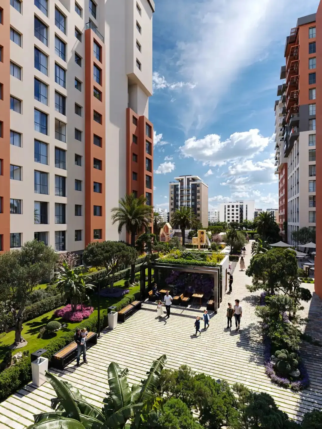Garden path between the Tria Green Life blocks