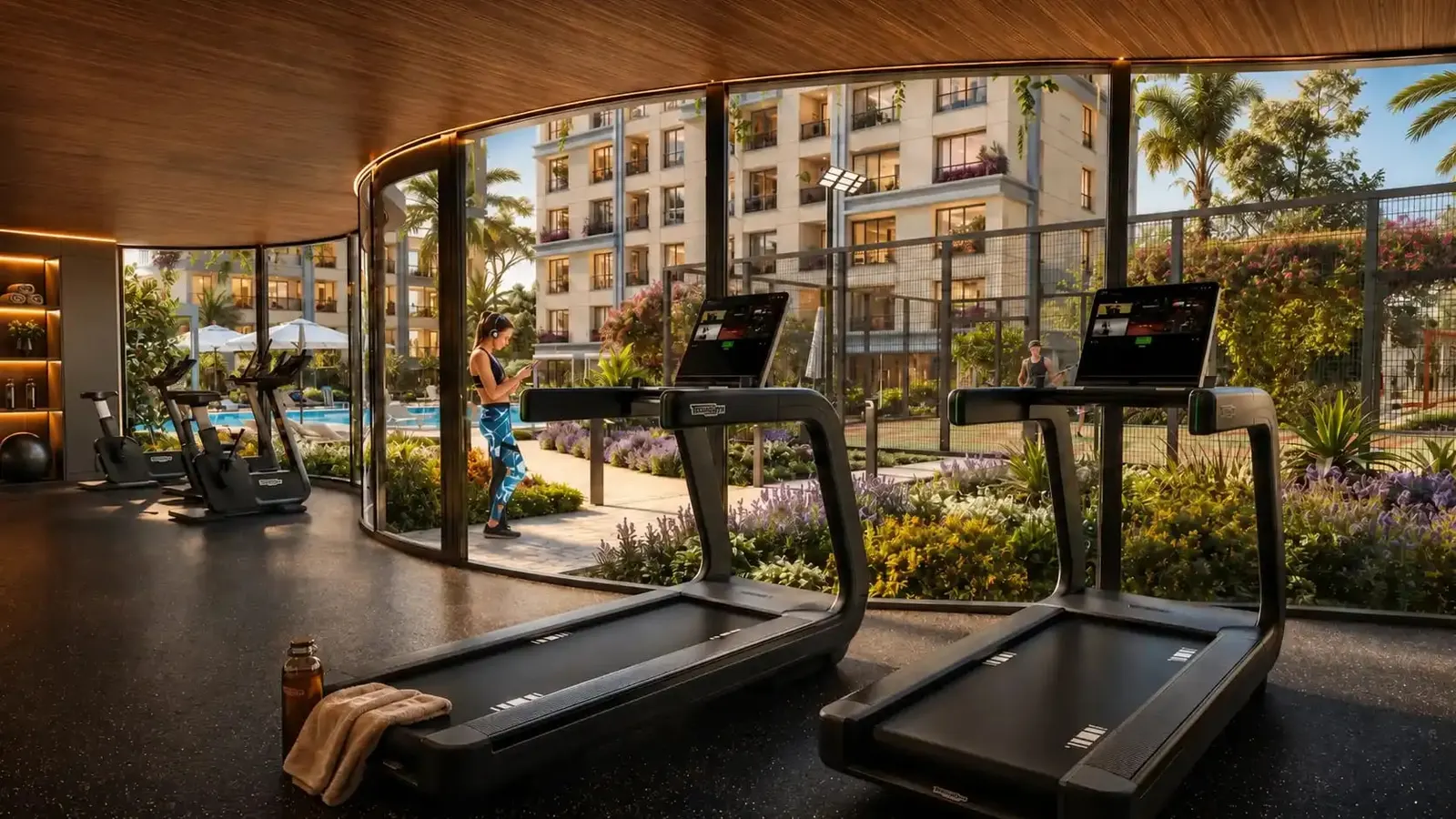 Gym with a garden view at Tria Kordonboyu