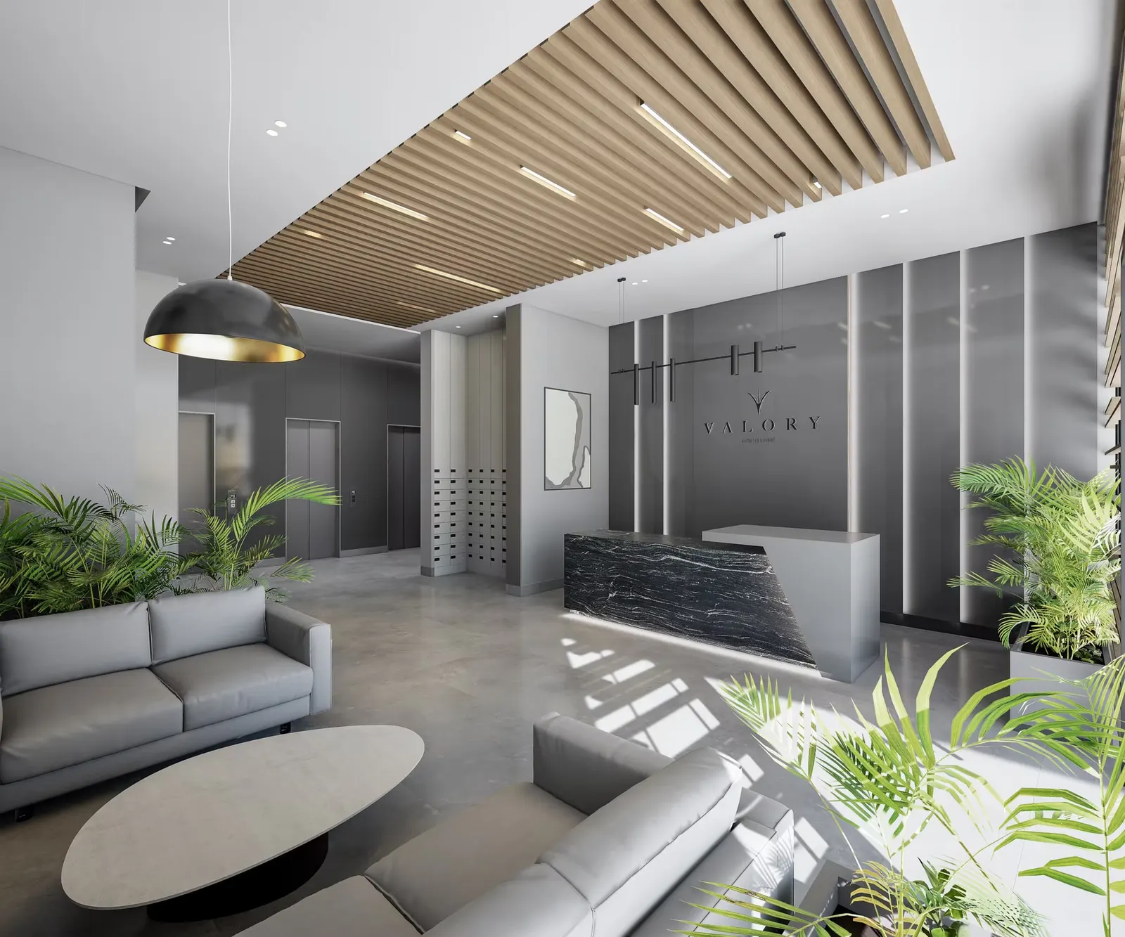 Lobby and reception desk at Valory Gunesli