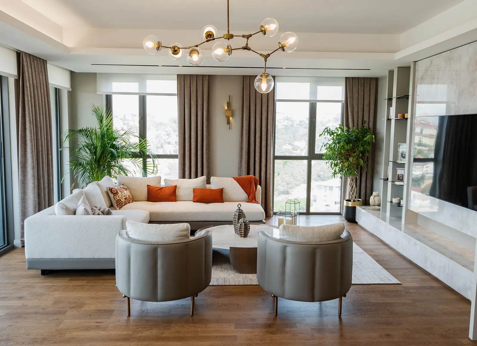 Living room in a Viridis Cengelkoy apartment