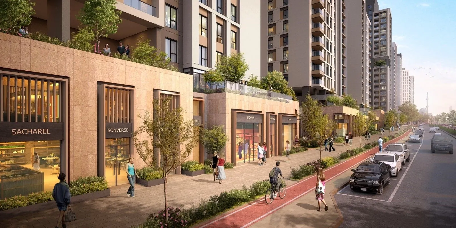 Shopping street in Yeni Fikirtepe