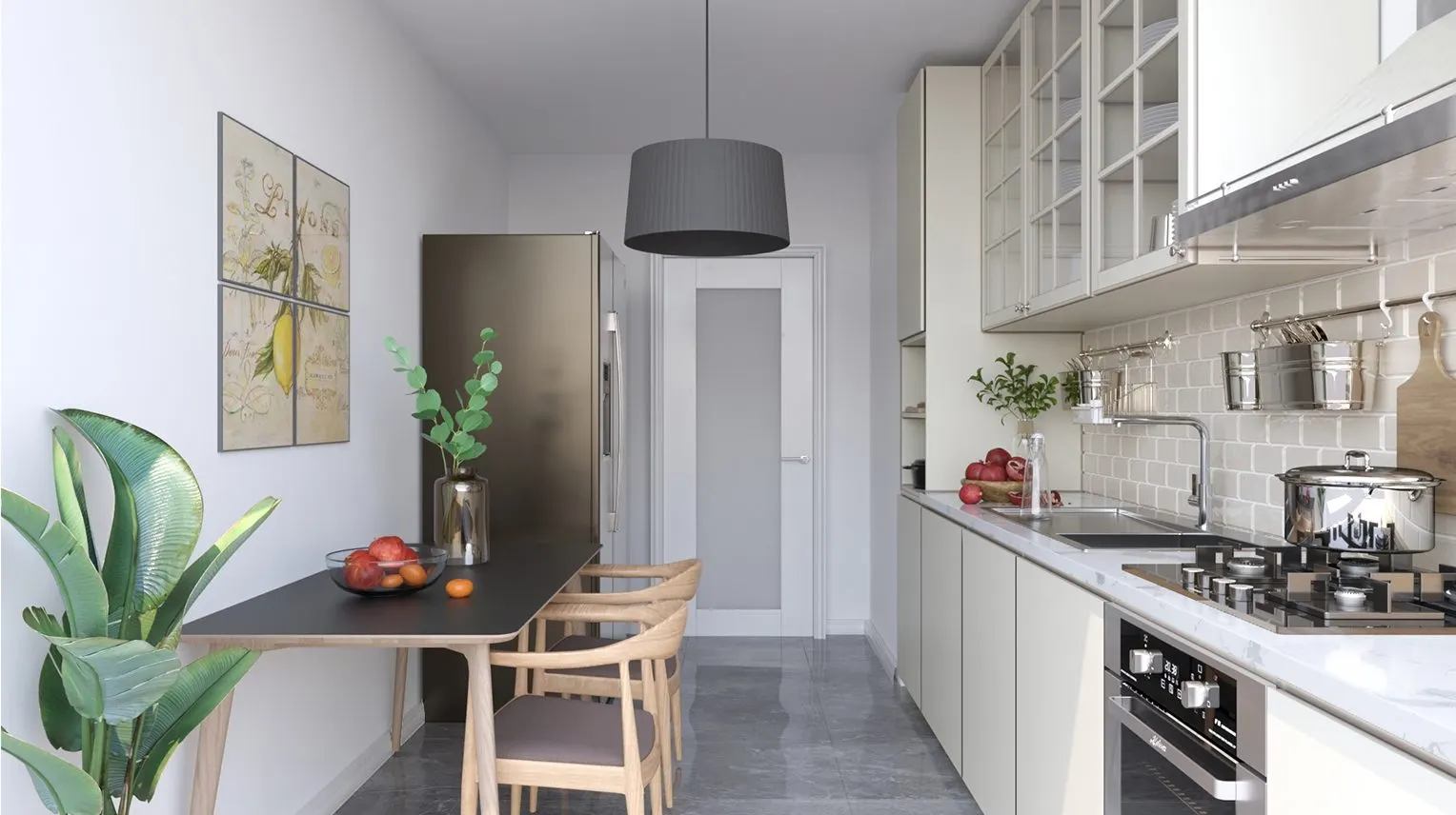 Kitchen of a Yenisehir Evleri Arnavutkoy apartment