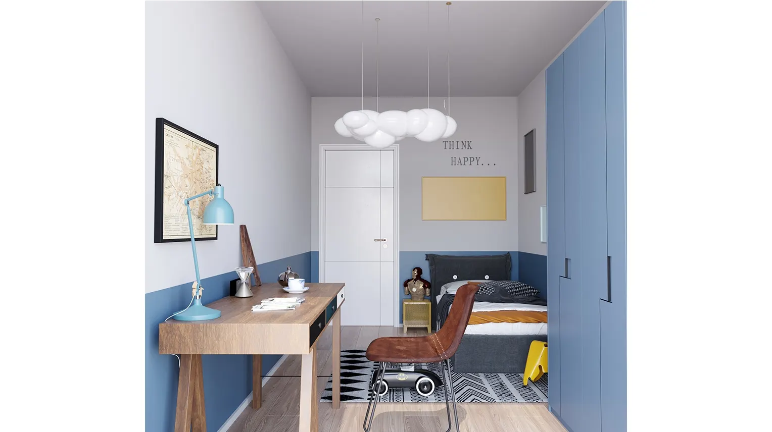 Study room of a Yenisehir Evleri Arnavutkoy apartment