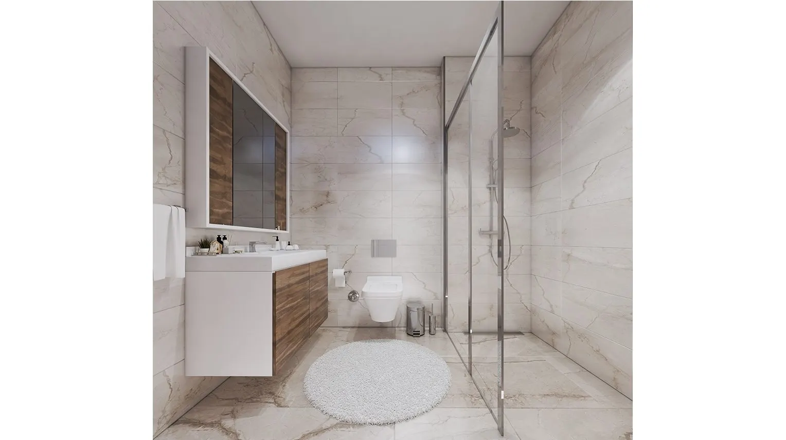 Bathroom of a Yenisehir Evleri Arnavutkoy apartment